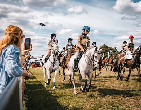 People riding horses